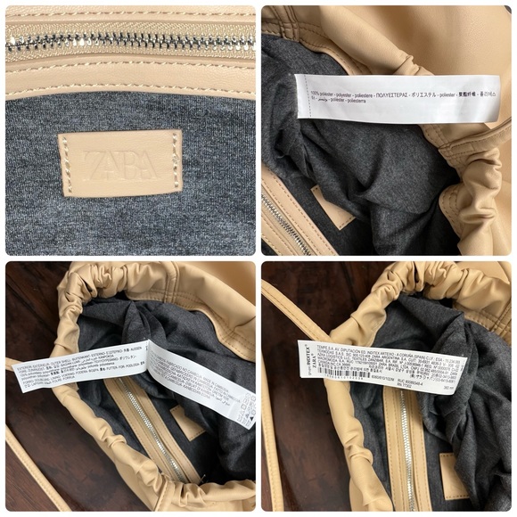 ZARA DRAWSTRING CLOSURE TOTE BAG - Picture 11 of 11